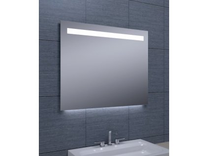Zrkadlo s horným LED osvetlením 800x650 mm, spodné podsvietenie (bssMFC65-80)