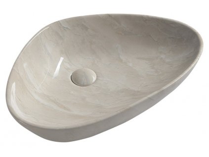 DALMA keramické umývadlo na dosku 58,5x39 cm, marfil