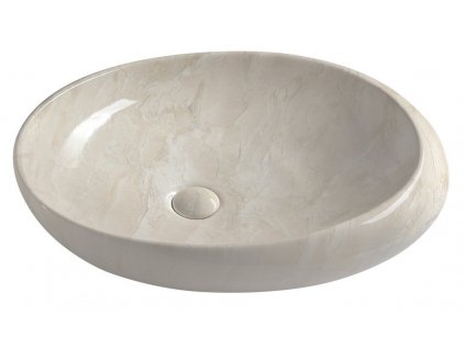 DALMA keramické umývadlo na dosku 68x44 cm, marfil