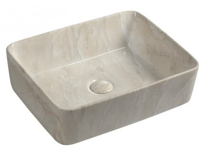 DALMA keramické umývadlo na dosku 48x38 cm, marfil