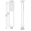 MEXEN/S - Cube DR02 podomítkový sprchový SET + slim sprcha 30 cm, bílá 77502DR0230-20