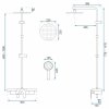 REA - Sprchový set s baterií 150mm SANTOS černý REA-P8803