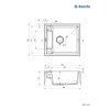 DEANTE - Magnetic antracit metalic - Magnetic Granitový dřez ZRM_T103