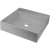 DEANTE - Correo metallic grey Granit umyvadlo na desku - 400x400 mm CQR_SU4S