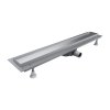 OMNIRES - LOWFIX lineární sprchový odtok s krycí deskou pro dlažbu, 70 cm srebrny /SL/ LOWFIX70TSL