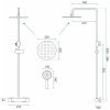 REA - Sprchový set s baterií 150mm s termostatem PAROT kartáčovaná zlatá REA-P2323