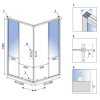 REA - Sprchový kout City  90x90 Gold Bez sprchové vaničky REA-K6443
