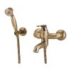 OMNIRES - ART DECO vanová baterie se sprchovou soupravou, bronz kartáčovaná AD5131BR  DOPRAVA ZADARMO