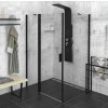 ZOOM Black obdĺžniková sprchová zástena 1100x800mm L/P varianta  DOPRAVA ZADARMO