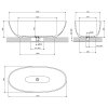 OMNIRES - SHELL M+ volně stojící vana, 175 x 78 cm, bílá mat SHELL175WWBM