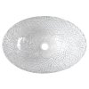 PURUS gravírované sklenené umývadlo na dosku 50x36 cm, číre sklo