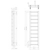 METRO LIGHT vykurovacie teleso 300x1140 mm, chróm