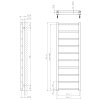 METRO LIGHT vykurovacie teleso 400x1140 mm, chróm