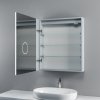 Galerka s LED osvetlením, obojstranným zrkadlom a kozmetickým zrkadlom 700 x 600 mm