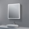 Galerka s LED osvetlením, obojstranným zrkadlom a kozmetickým zrkadlom 700 x 600 mm