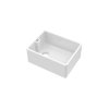 fireclay single bowl belfast kitchen sink white 595mm