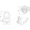 GEBERIT KOMBIFIXBasic vč. chromového tlačítka DELTA 51 + WC CERSANIT CLEANON CREA OVÁL + SEDÁTKO 110.100.00.1 51CR CR1