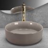 REA - Umyvadlo na desku SAMI Beige Shiny REA-U6382
