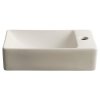 MARGITHA keramické umývadlo 38x22cm, otvor pro batériu vpravo, ivory
