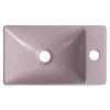 MARGITHA keramické umývadlo 38x22cm, otvor pro batériu vpravo, ružová