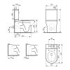 JALTA HYGIE WC kombi s umývadlom, Rimless, spodný/zadný odpad, biela
