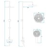 REA - Sprchový set s baterií 150mm BLOOM chrom/bílá REA-P9527