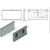 Zrkadlo s LED osvetlením OSLAVA, 60 cm, 3 cm, 80 cm
