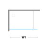 BE.COLORS WALK-IN, 160 cm, Fasciato bezpečnostné sklo - 6 mm, 491 matt white