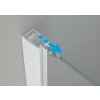 BE.COLORS WALK-IN, 160 cm, Reflex bezpečnostné sklo - 6 mm, 491 matt white
