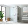 DECO WALK-IN W1, 130 cm, Acidato bezpečnostné sklo - 6 mm, Čierna