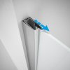 DECO WALK-IN W1, 150 cm, Reflex bezpečnostné sklo - 6 mm, Čierna