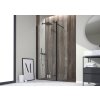 DECO WALK-IN W1P, 150 cm,  Ľavé (SX), Fasciato bezpečnostné sklo - 6 mm, Čierna