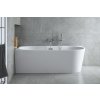 Voľne stojaca vaňa ZOYA Glam - zlatá, 150 × 75 cm, Ľavé