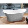 Voľne stojaca vaňa AMBER Glam - strieborná, GLAM 02 - strieborná, 170 × 80 cm