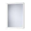 Zrkadlo s LED osvetlením LOBURG BLACK, 60 cm, 80 cm