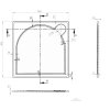 Štvorcová mramorová sprchová vanička LAKA, 80 cm, 80 cm