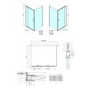 EASY obdĺžniková/štvorcová sprchová zástena pivot dvere 900-1000x900mm L/P