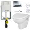GEBERIT KOMBIFIXBasic vč. chromového tlačítka DELTA 51 + WC CERSANIT CLEANON PARVA + SEDÁTKO 110.100.00.1 51CR PA1