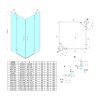 TRINITY CHROME štvorcová sprchová zástena 800x800mm, rohový vstup, číre sklo