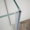 TRINITY CHROME štvorcová sprchová zástena 800x800mm, rohový vstup, číre sklo