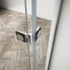 TRINITY CHROME štvorcová sprchová zástena 800x800mm, rohový vstup, číre sklo