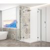 TRINITY CHROME štvorcová sprchová zástena 800x800mm, rohový vstup, číre sklo