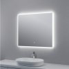 Zrkadlo s LED osvetlením, 800 x 700 x 30 mm, nastaviteľná teplota farby svetla