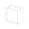 Zrkadlo s LED osvetlením, 600 x 700 x 30 mm, nastaviteľná teplota farby svetla
