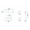 REA - Vanová baterie 150mm Lungo černá REA-B6634