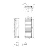 MARILENA vykurovacie teleso 500x1370mm, biela mat