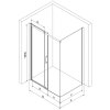 MEXEN/S - Omega sprchový kout posuvný 130x100, sklo transparent, chrom + vanička 825-130-100-01-00-4010