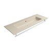 PURA keramické umývadlo Slim 122x46cm, bez otvoru, creta mat  DOPRAVA ZADARMO
