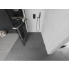 MEXEN/S - Kioto+ Sprchová zástěna WALK-IN s poličkou a držákem ručníků 100 x 200 cm, černý vzor, grafit metal 800-100-121-95-77