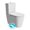 KUBE X WC kombi, Swirlflush, spodný/zadý odpad, biela dual-mat